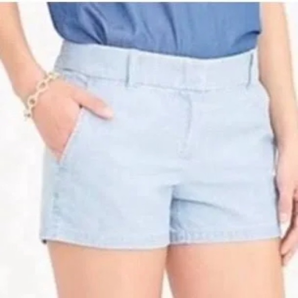 J. Crew Light Blue 100% Cotton Shorts Size 6